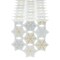 Contemporary Home Living Embroidered Snowflakes Christmas Table Runner - 54" - White and Gold